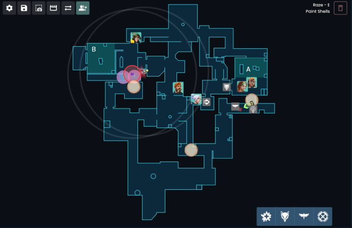 Example plant position in Valorant